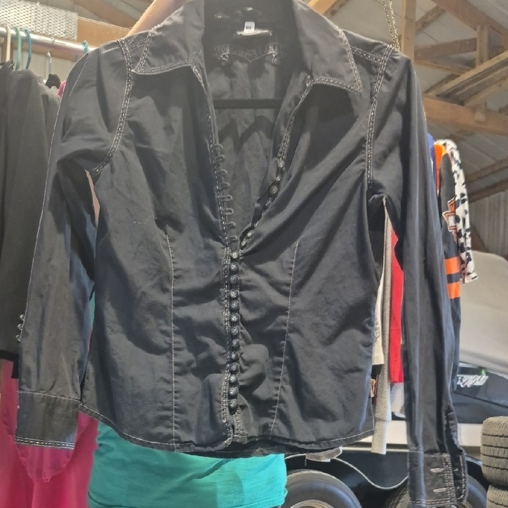 Black Button-Up Shirt